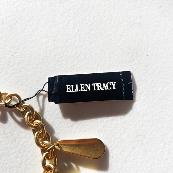 Ellen Tracy Gold Hanging Pendants Bracelet - Picture 3 of 6